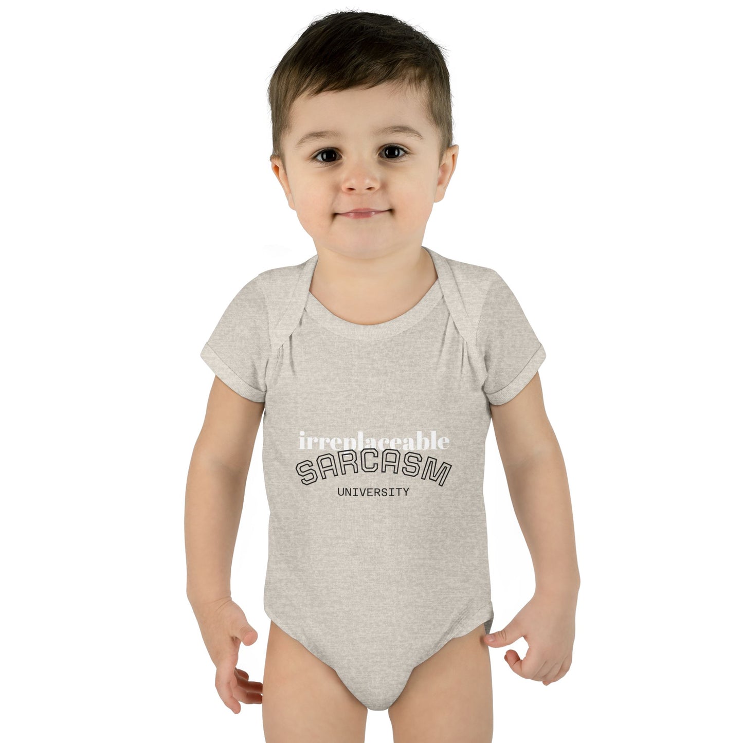 Infant Bodysuit — "Irreplaceable" with Isaiah 43:1 Inspirational Baby Onesie