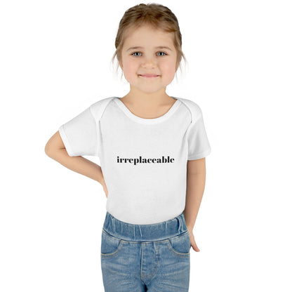 Infant Bodysuit — "Irreplaceable" with Isaiah 43:1 Inspirational Baby Onesie