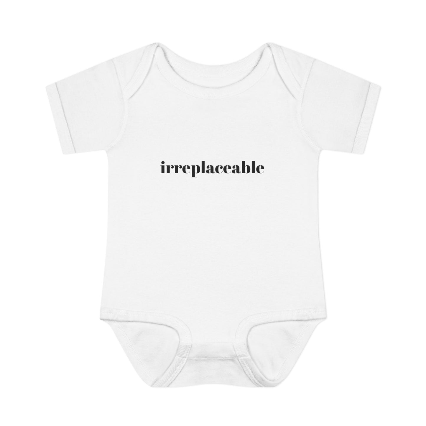Infant Bodysuit — "Irreplaceable" with Isaiah 43:1 Inspirational Baby Onesie
