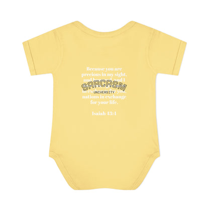 Infant Bodysuit — "Irreplaceable" with Isaiah 43:1 Inspirational Baby Onesie