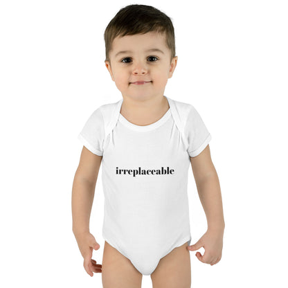 Infant Bodysuit — "Irreplaceable" with Isaiah 43:1 Inspirational Baby Onesie
