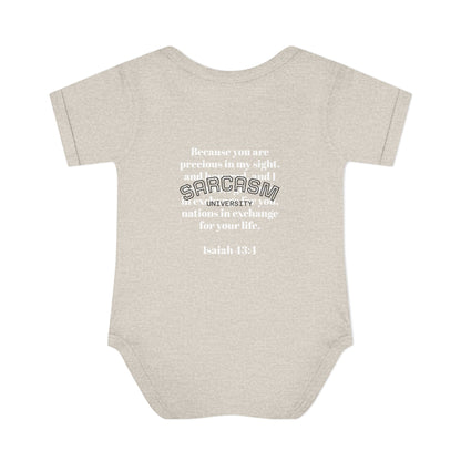 Infant Bodysuit — "Irreplaceable" with Isaiah 43:1 Inspirational Baby Onesie
