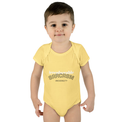 Infant Bodysuit — "Irreplaceable" with Isaiah 43:1 Inspirational Baby Onesie